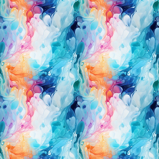 Summer Colored Marble Pattern 3 Quilting Cotton Fabric