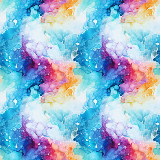 Summer Colored Marble Pattern 4 Quilting Cotton Fabric