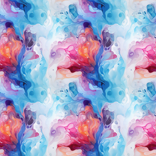 Summer Colored Marble Pattern 5 Quilting Cotton Fabric