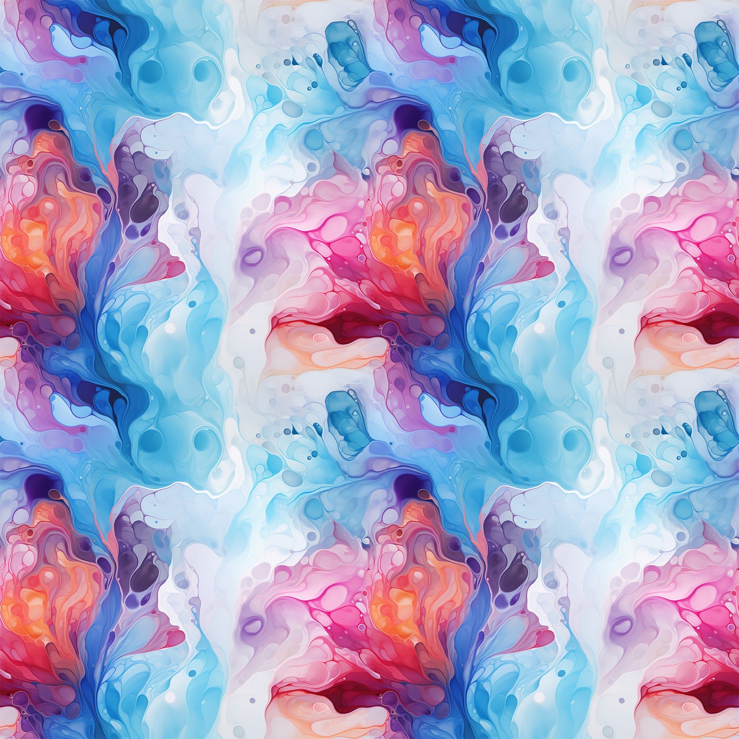 Summer Colored Marble Pattern 5 Quilting Cotton Fabric