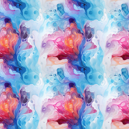 Summer Colored Marble Pattern 5 Quilting Cotton Fabric
