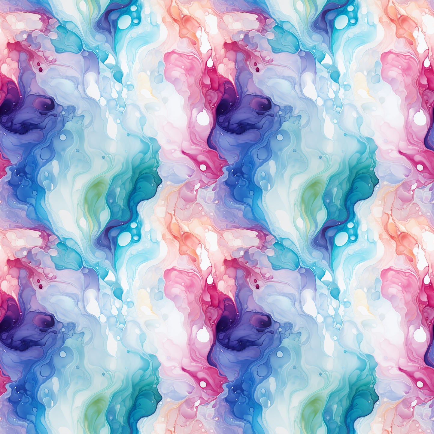 Summer Colored Marble Pattern 6 Quilting Cotton Fabric