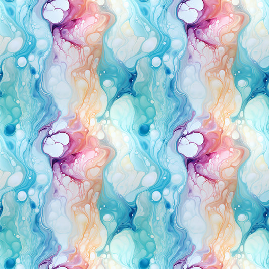 Summer Colored Marble Pattern 7 Quilting Cotton Fabric