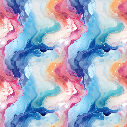 Summer Colored Marble Pattern 9 Quilting Cotton Fabric