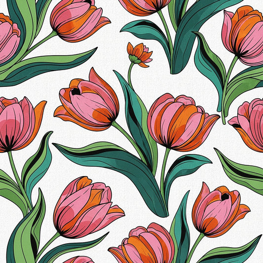 Summer Floral Pattern 17 Quilting Cotton Fabric