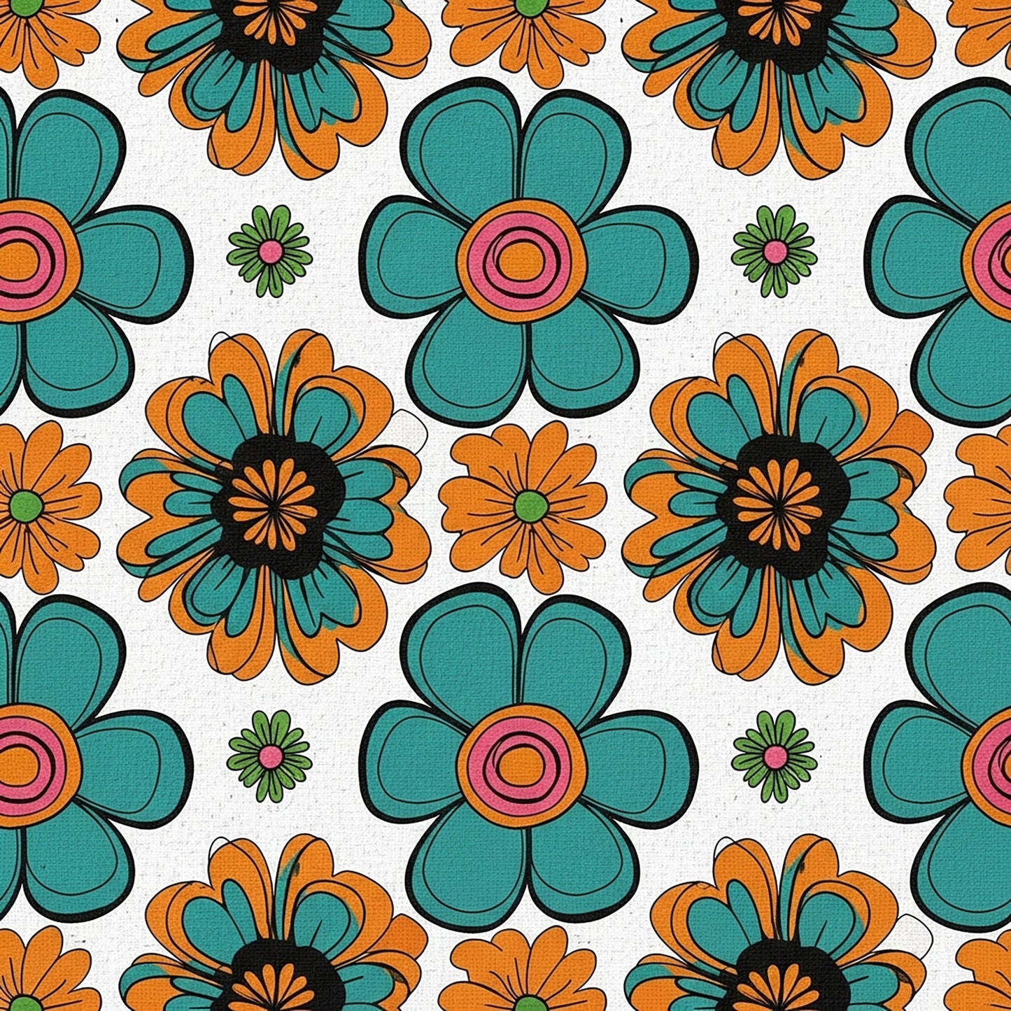 Summer Floral Pattern 19 Quilting Cotton Fabric