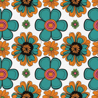 Summer Floral Pattern 19 Quilting Cotton Fabric