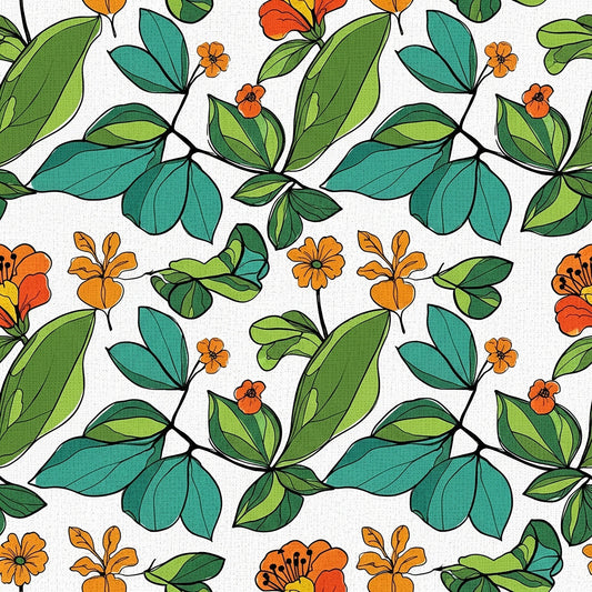 Summer Floral Pattern 21 Quilting Cotton Fabric