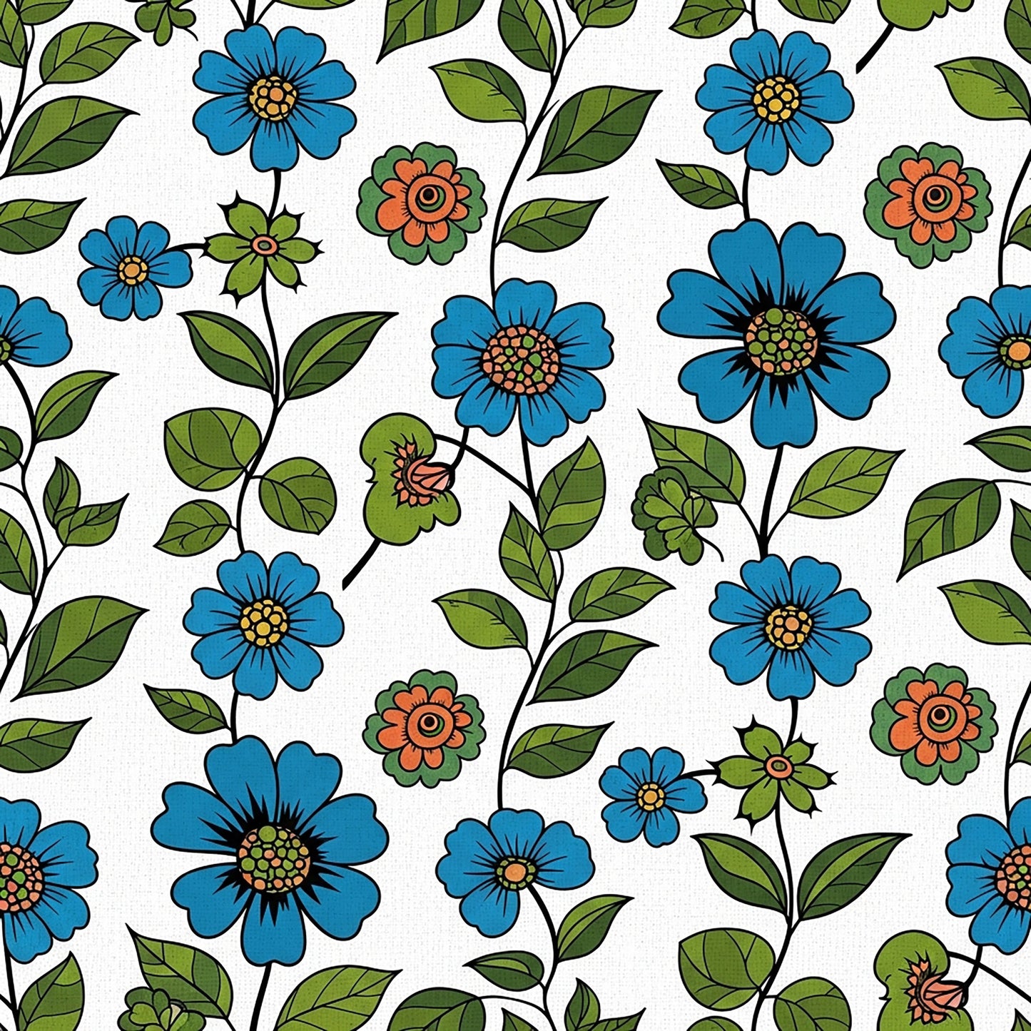 Summer Floral Pattern 25 Quilting Cotton Fabric