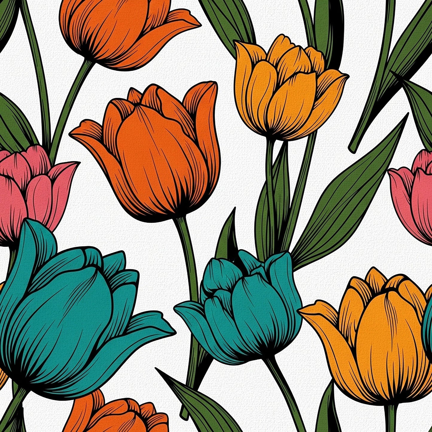 Summer Floral Pattern 26 Quilting Cotton Fabric