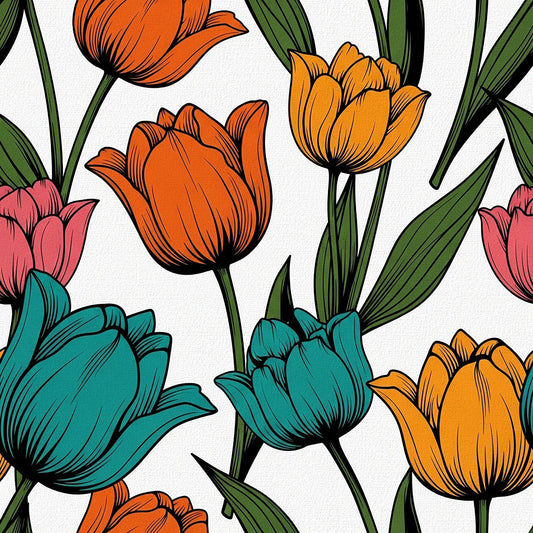 Summer Floral Pattern 26 Quilting Cotton Fabric
