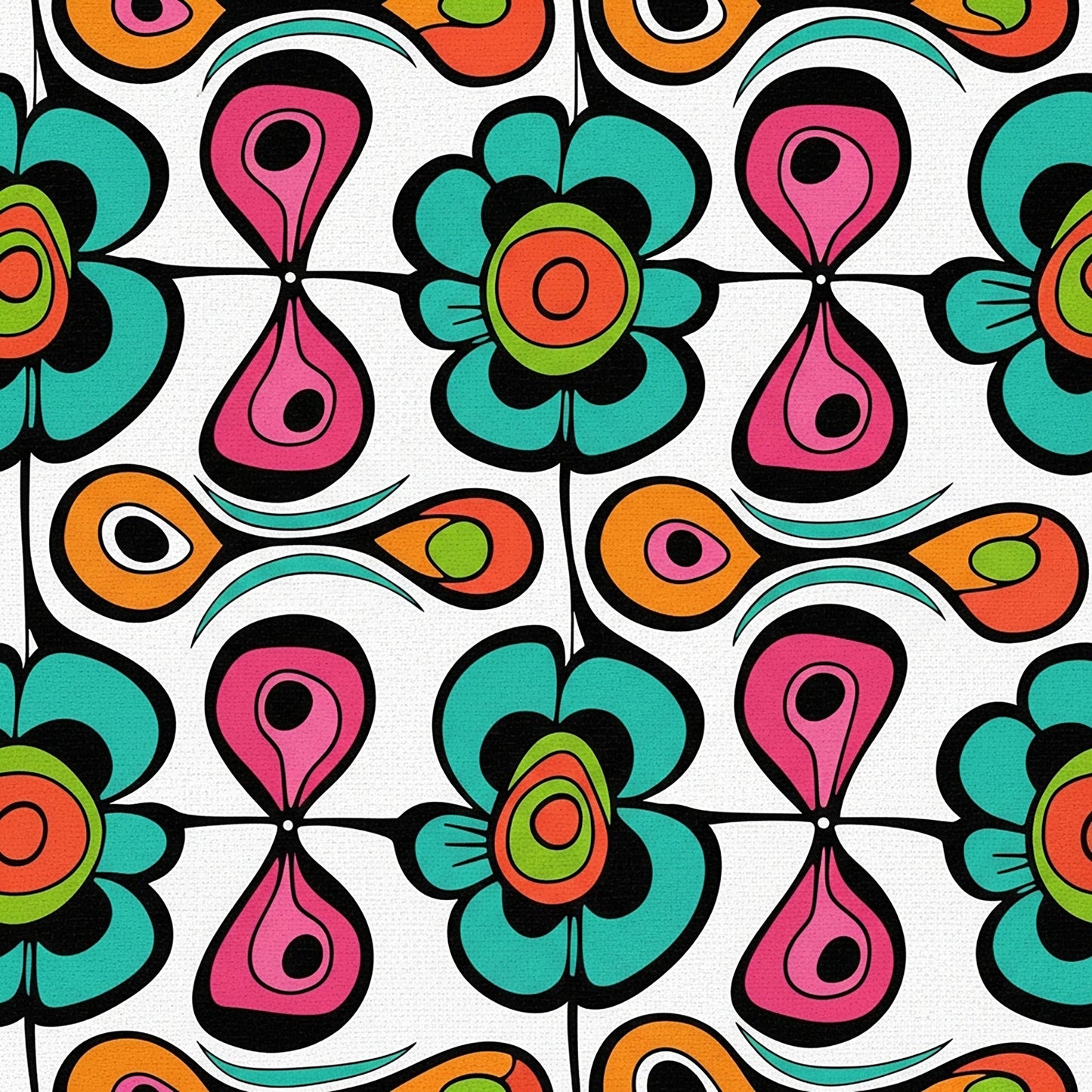 Summer Floral Pattern 3 Quilting Cotton Fabric