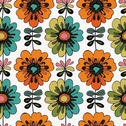 Summer Floral Pattern 6 Quilting Cotton Fabric