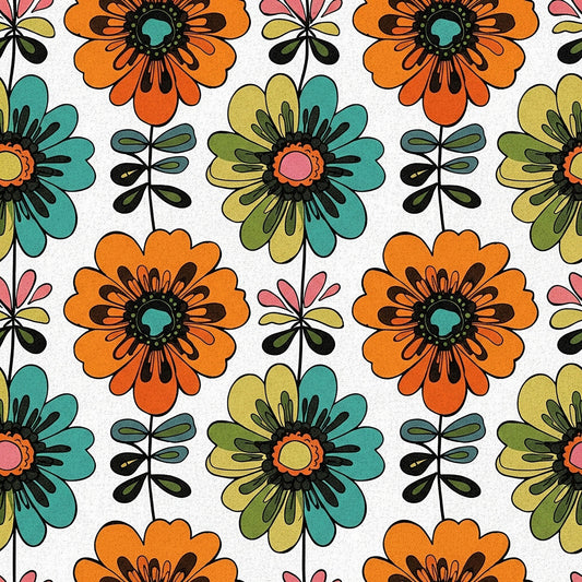 Summer Floral Pattern 6 Quilting Cotton Fabric