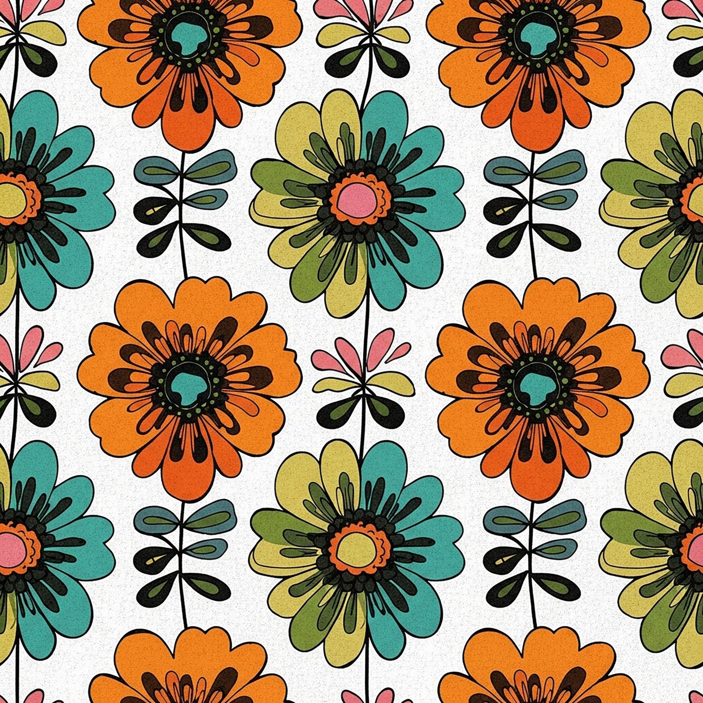 Summer Floral Pattern 6 Quilting Cotton Fabric
