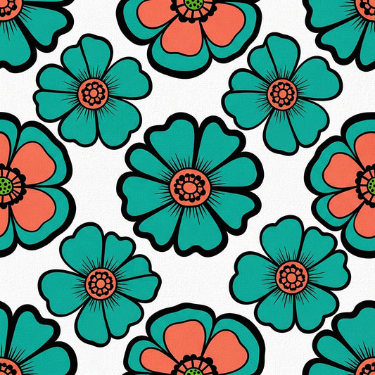 Summer Floral Pattern 7 Quilting Cotton Fabric