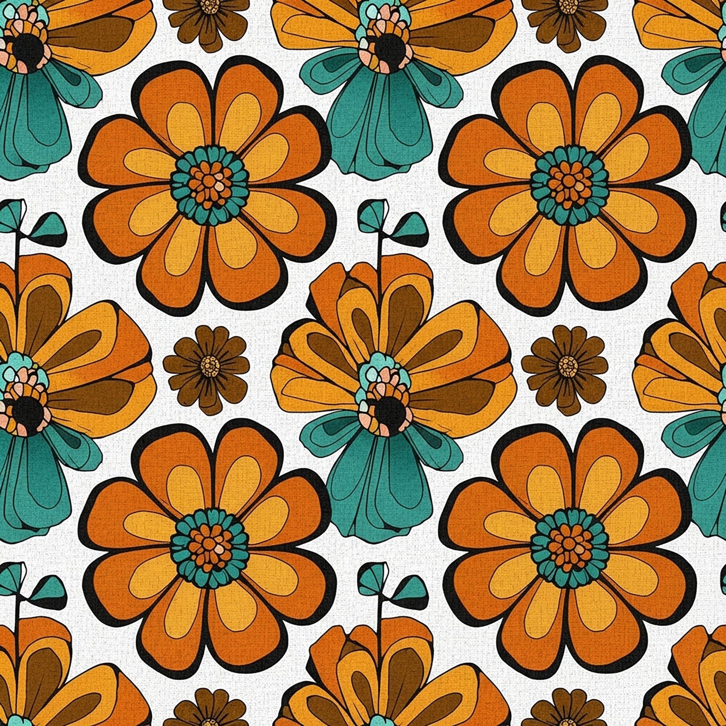 Summer Floral Pattern 9 Quilting Cotton Fabric