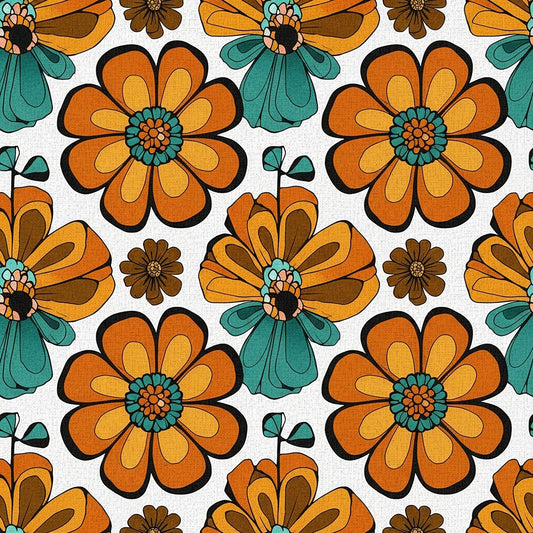 Summer Floral Pattern 9 Quilting Cotton Fabric