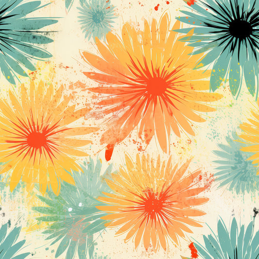 Summer Grunge Pattern 12 Quilting Cotton Fabric