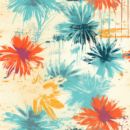 Summer Grunge Pattern 7 Quilting Cotton Fabric