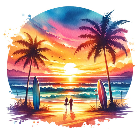 Summer at the Beach Fabric Panel 11
