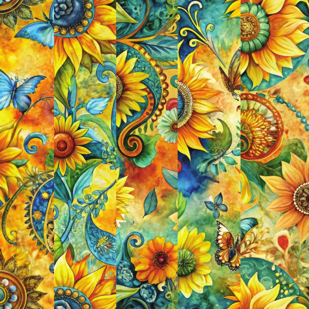 Sunflower Fields Pattern 13 Quilting Cotton Fabric