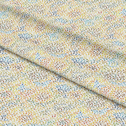 - Sunflower Fields Pattern 20 Quilting Cotton Fabric  
- Multicolor, floral, delicate, small leaves  
- Cotton, quilting, fabric, soft texture  
- Autumn tones, blue, green, orange, yellow, brown  
- Lightweight, breathable, sewing material