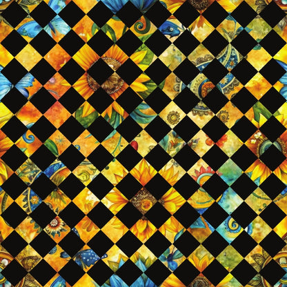 Sunflower Fields Pattern 25 Quilting Cotton Fabric