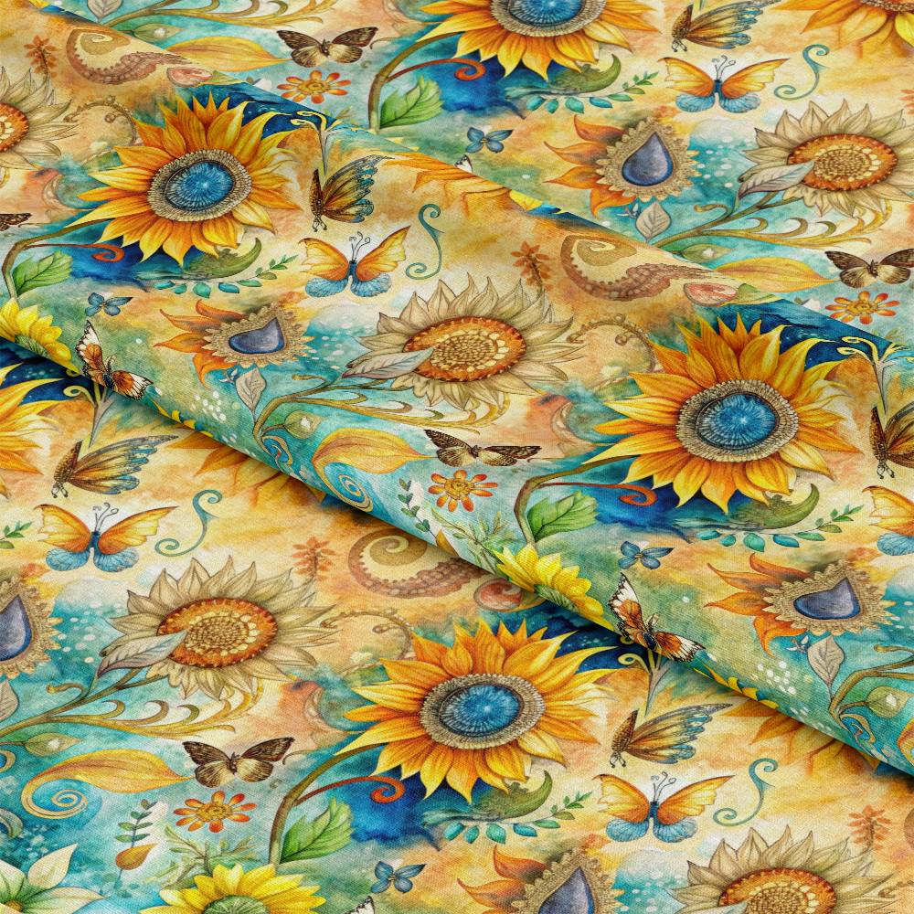 Sunflower Fields Pattern 11 Quilting Cotton Fabric