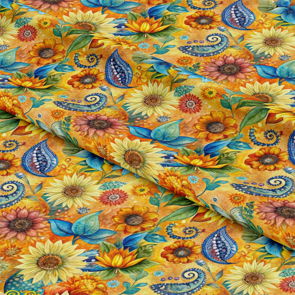 Sunflower Fields Pattern 12 Quilting Cotton Fabric