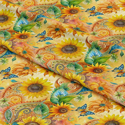 Sunflower Fields Pattern 3 Quilting Cotton Fabric