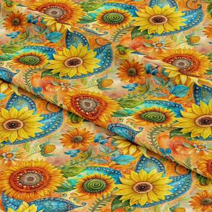 Sunflower Fields Pattern 6 Quilting Cotton Fabric