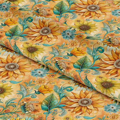 Sunflower Fields Pattern 7 Quilting Cotton Fabric