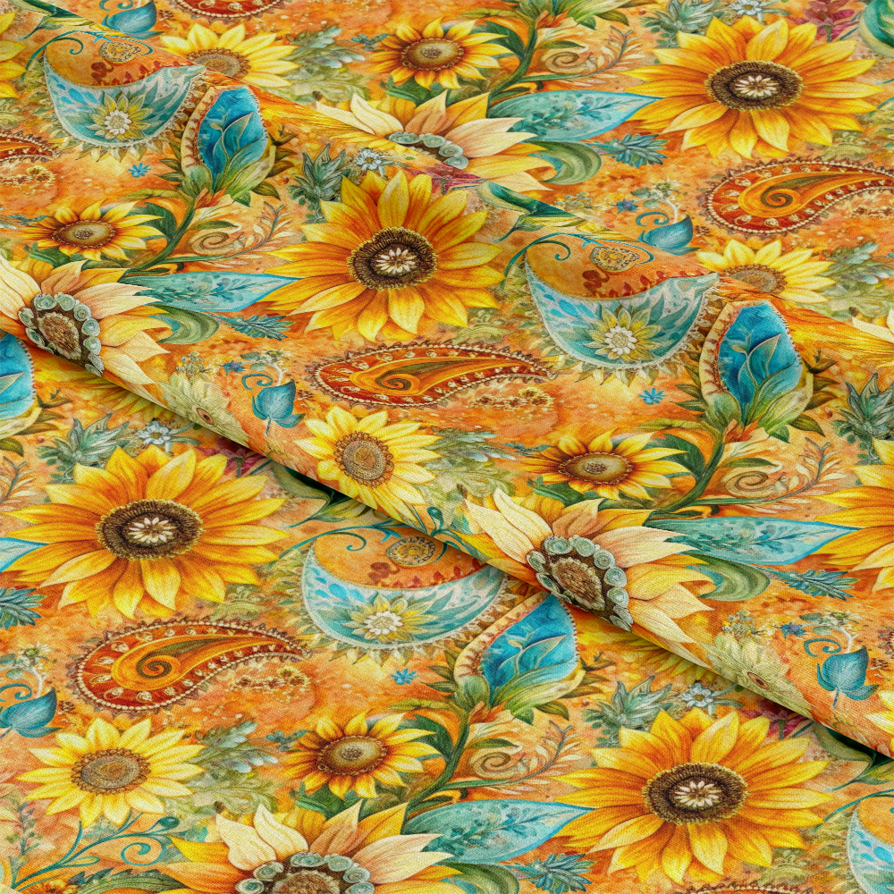 Sunflower Fields Pattern 8 Quilting Cotton Fabric