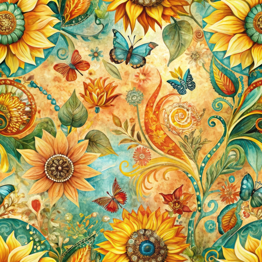 Sunflower Fields Pattern 9 Quilting Cotton Fabric