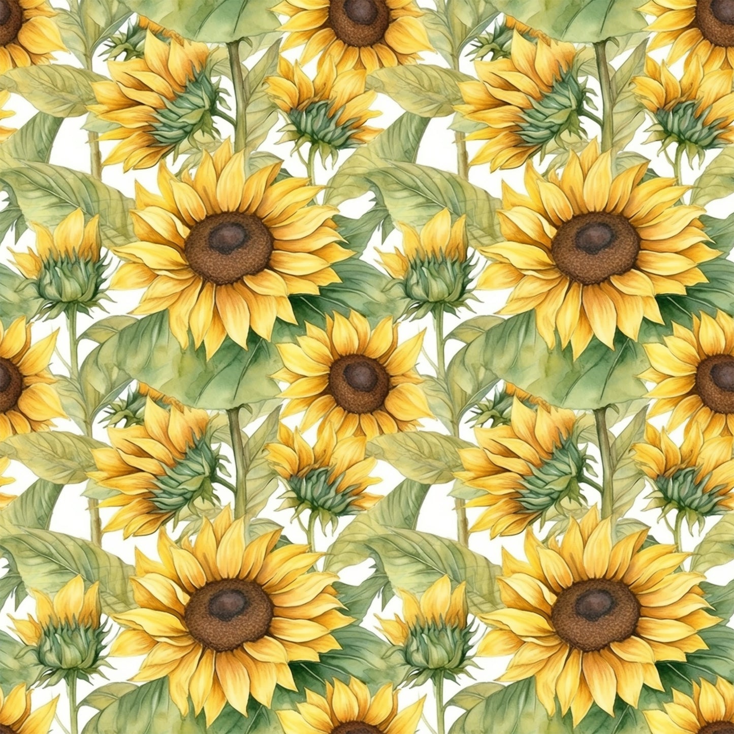 Sunflower and Butterfly Pattern 18 Quilting Cotton Fabric