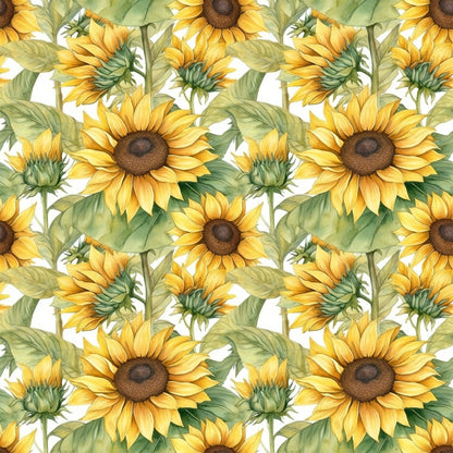 Sunflower and Butterfly Pattern 18 Quilting Cotton Fabric