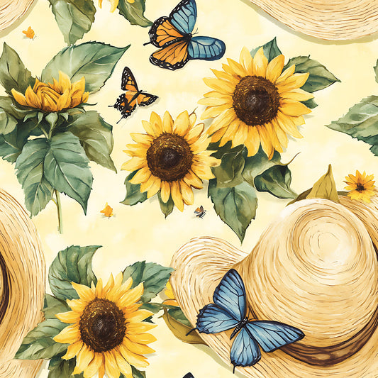Sunhat Garden Pattern 14 Quilting Cotton Fabric