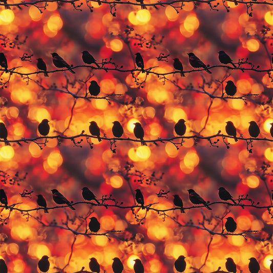 Sunset Bird Pattern 1 Quilting Cotton Fabric