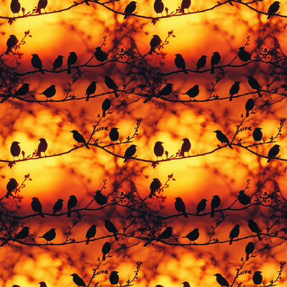 Sunset Bird Pattern 10 Quilting Cotton Fabric