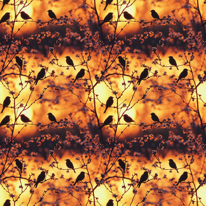Sunset Bird Pattern 11 Quilting Cotton Fabric