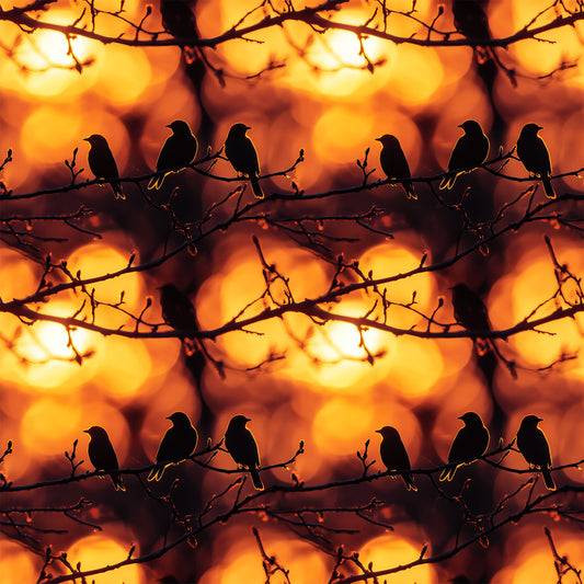 Sunset Bird Pattern 5 Quilting Cotton Fabric
