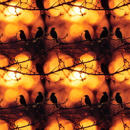 Sunset Bird Pattern 5 Quilting Cotton Fabric