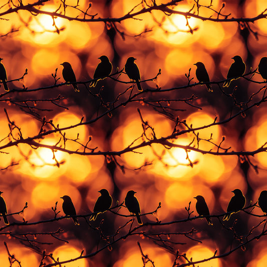 Sunset Bird Pattern 6 Quilting Cotton Fabric