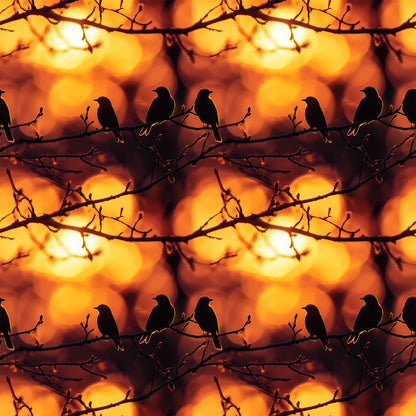Sunset Bird Pattern 6 Quilting Cotton Fabric