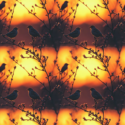 Sunset Bird Pattern 7 Quilting Cotton Fabric