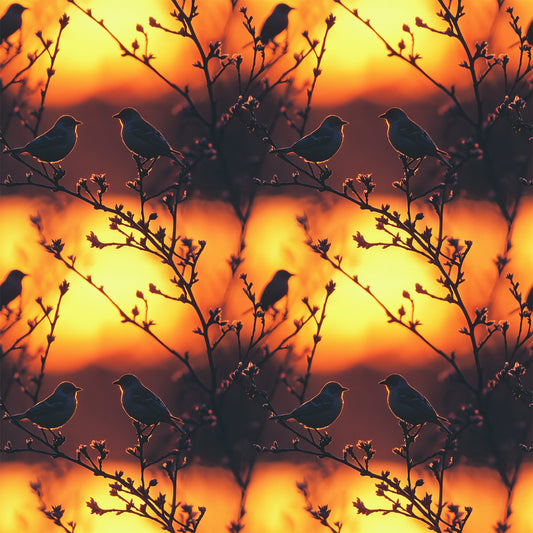 Sunset Bird Pattern 7 Quilting Cotton Fabric