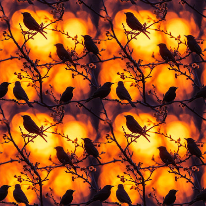 Sunset Bird Pattern 9 Quilting Cotton Fabric
