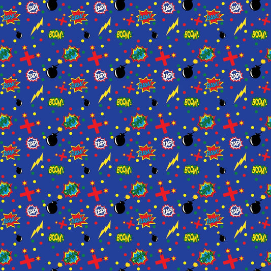 Superhero Pattern 8 Quilting Cotton Fabric