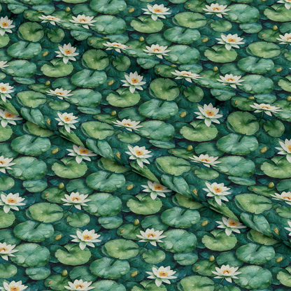 Swan in the Pond Pattern 12 Quilting Cotton Fabric